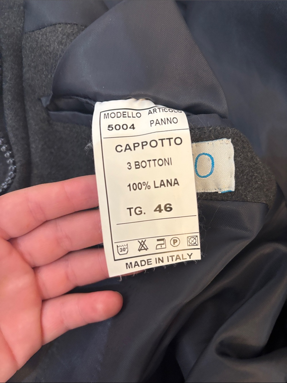 Italian Wool Cappotto Coat - Dark Gray
